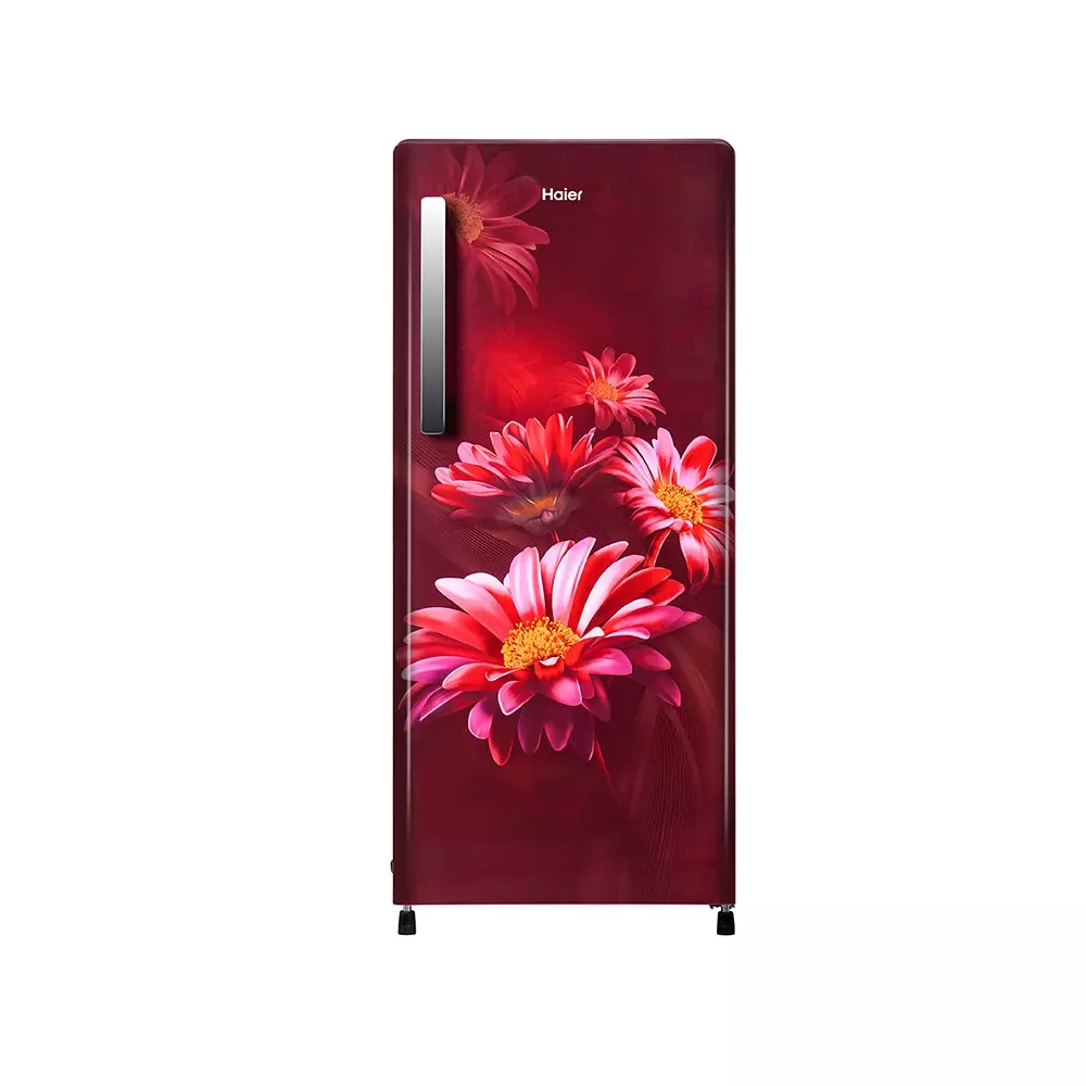 Haier 190 L Direct Cool Single Door Refrigerator 3 Star Red Hilton, HRD-2113CRHA-N