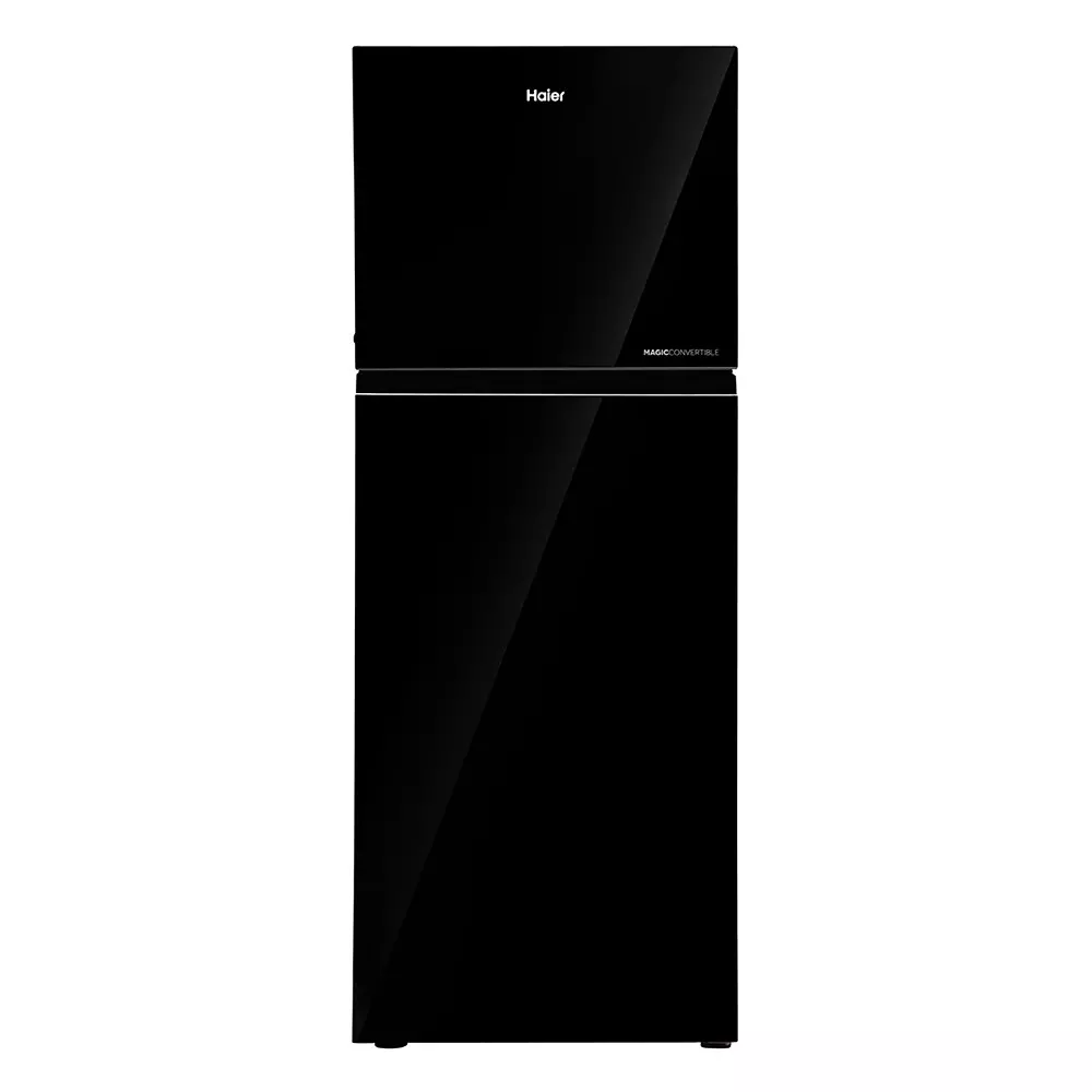 Haier 268 L Double Door Frost Free Top Mount Refrigerator 2 Star Black Glass, HRF-3182PKGA-P