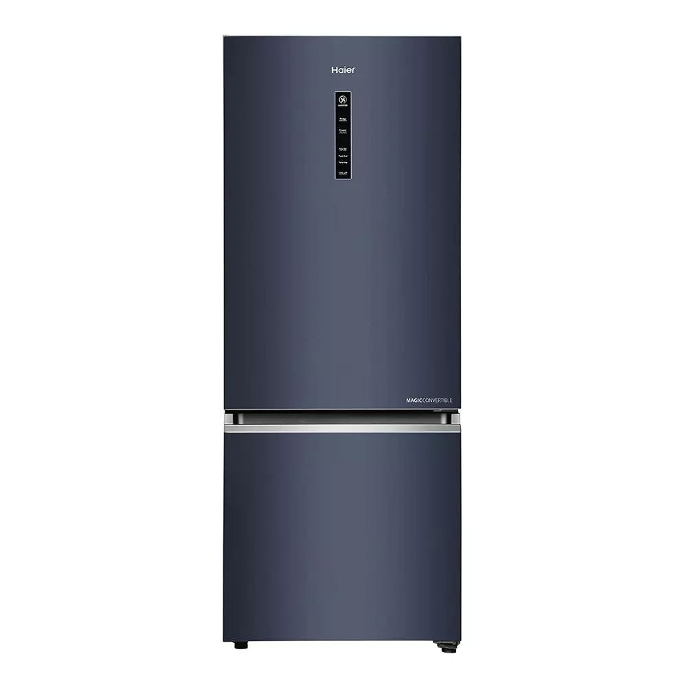 Haier 325 L Double Door Frost Free Bottom Mount Refrigerator 2 Star Ultramarine Steel, HRB-3752BUSA-P