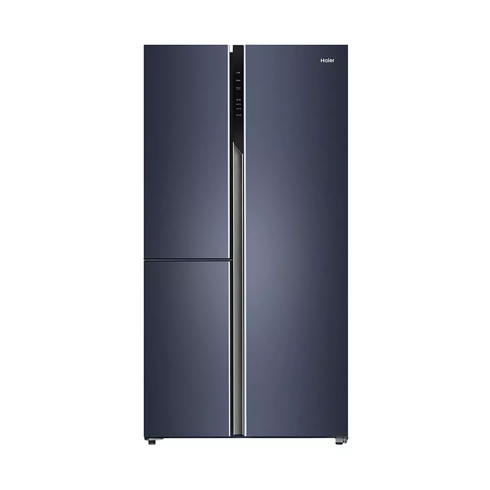 Haier 598 L 3 Door Side by Side Frost Free Refrigerator 3 Star Graphite Black, HRT-683GKU1