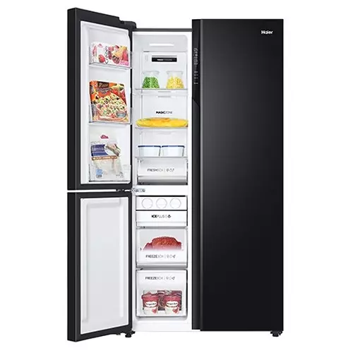 haier-598-l-3-door-side-by-side-frost-free-refrigerator-3-star-black-glass-hrt-683kgu1