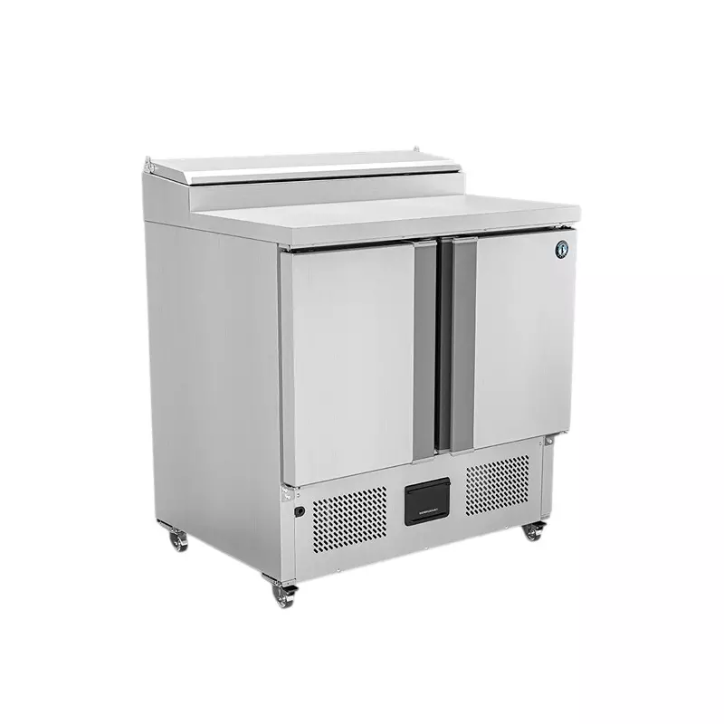 HOSHIZAKI Static Cooling Refrigerator 2 Door 4 Shelves 270 L Volume with Preparation Table, RTSW97MS4-GNTE