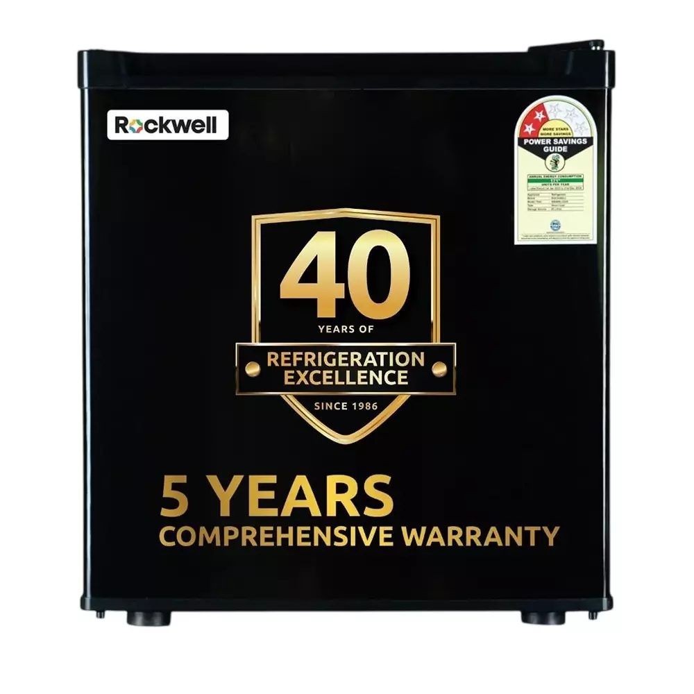 Rockwell Mini Fridge Single Door with Freezer 2 Star 45 L Black, MB55-BL