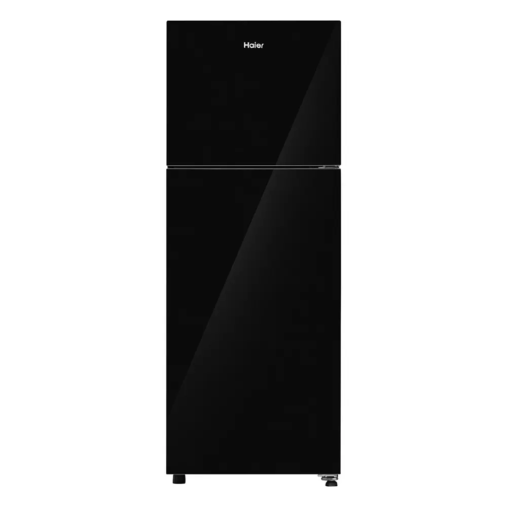 Haier 240 L Double Door Frost Free Top Mount Refrigerator 2 Star Black Glass, HRF-2902EKGA-P