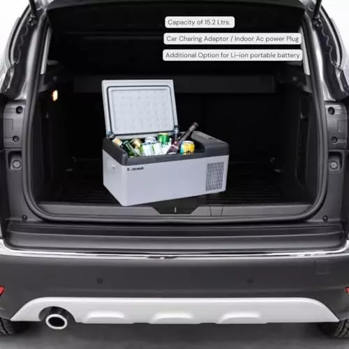Rockwell 15.3 L Portable Car Fridge/Cooler for Outdoor, Camping, Picnics, Adventure, Parties, RMC15S