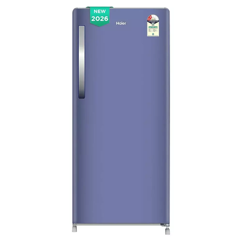 Haier 190 L Direct Cool Single Door Refrigerator 2 Star Radish Blue, HRD-2112BRBA-N