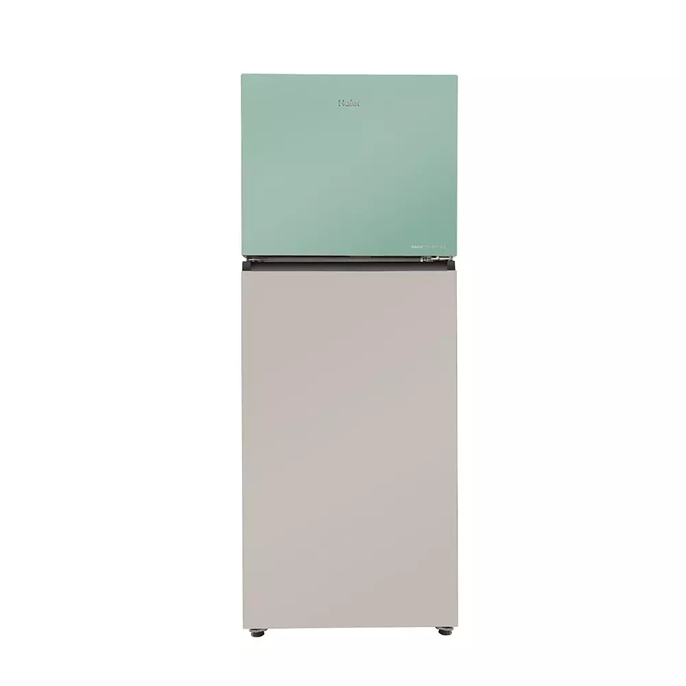 Haier 328 L Double Door Frost Free Top Mount Refrigerator 2 Star Sage Green Glass, HRF-3782SGGA-P