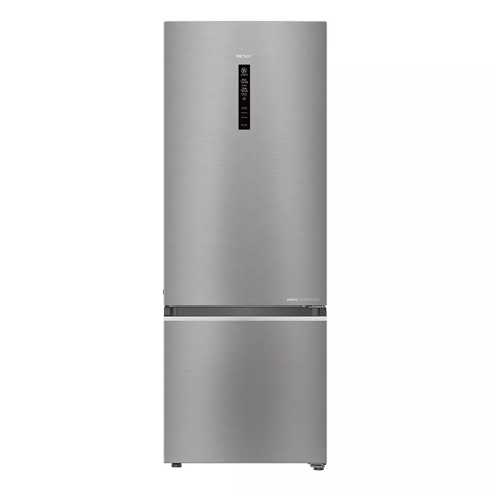 Haier 355 L Double Door Frost Free Bottom Mount Refrigerator 2 Star New Inox Steel, HRB-4052BISA-P