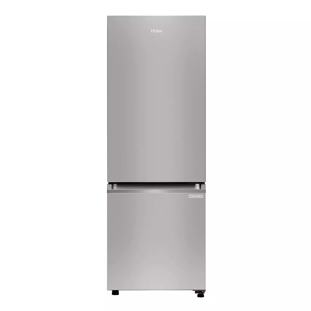 Haier 237 L Double Door Frost Free Bottom Mount Refrigerator 2 Star Moon Silver, HRB-2872IBMS-P