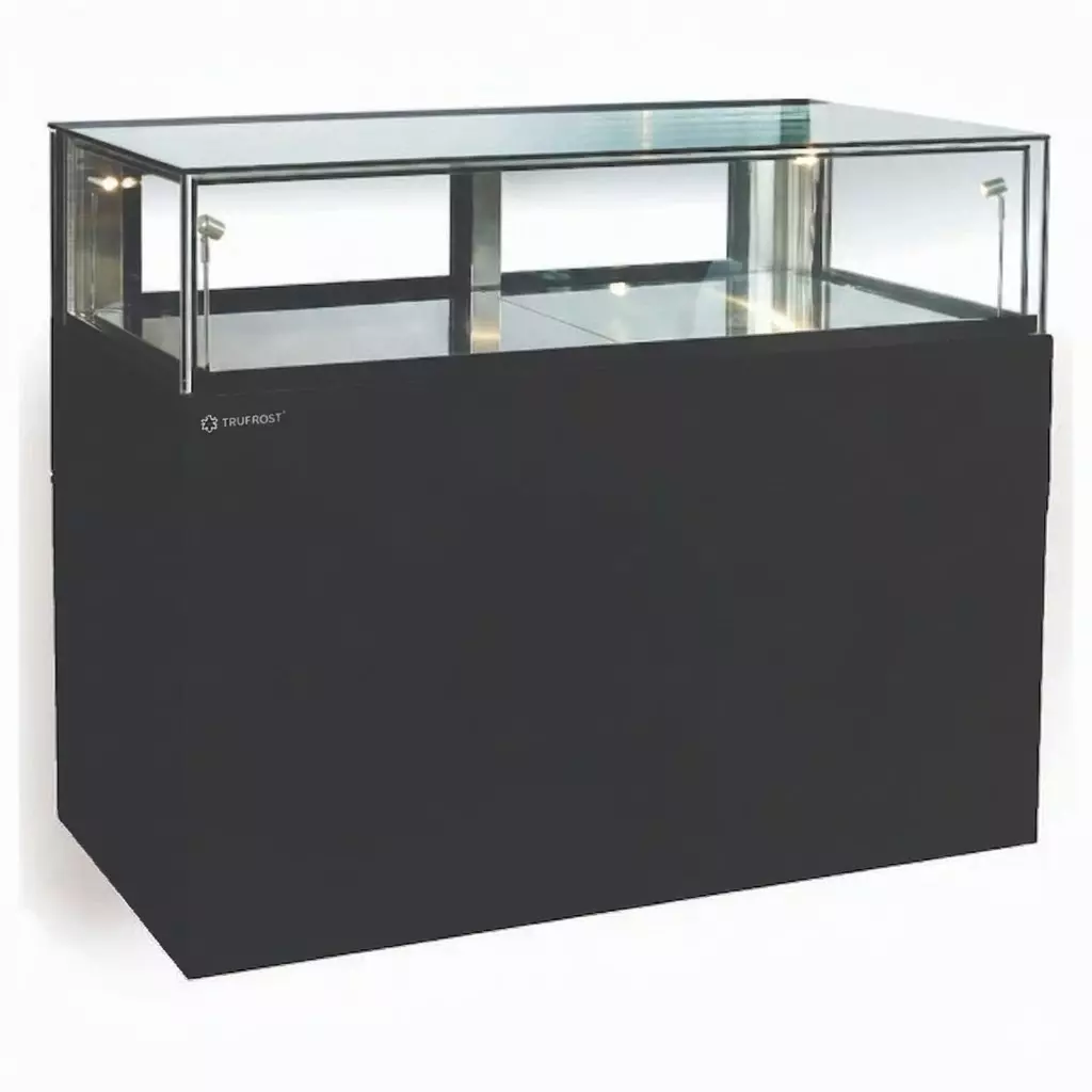 Trufrost Jewellery Box Type Display 600 W R134A Refrigerant 220 L Capacity, Black Diva 1200 Premia
