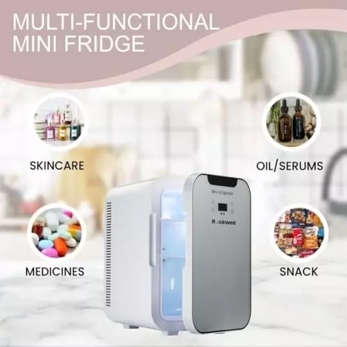 Rockwell 13 L Portable Mini Fridge and Warmer 220 V White, RMF13W