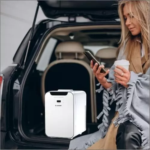 Rockwell 13 L Portable Mini Fridge and Warmer 220 V White, RMF13W