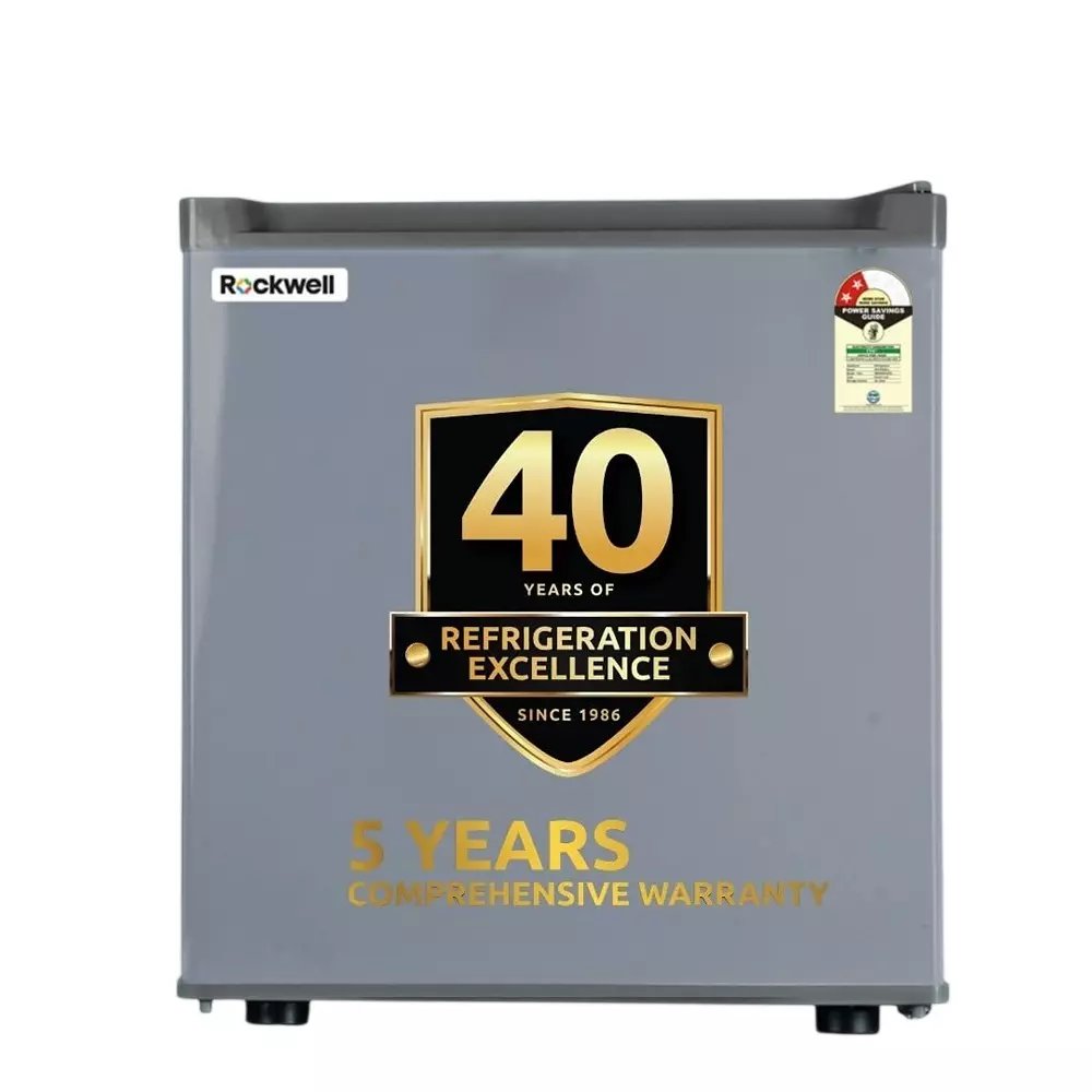Rockwell Mini Fridge Single Door with Freezer 2 Star 45 L Grey, MB55-GR