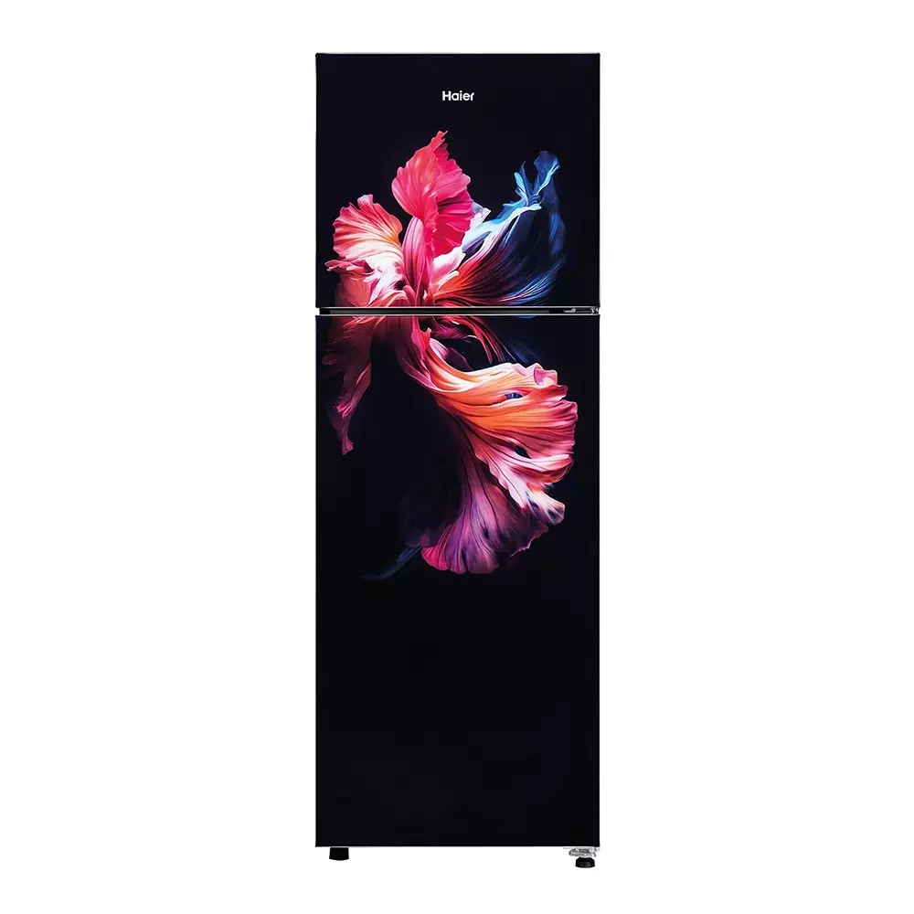 Haier 240 L Double Door Frost Free Top Mount Refrigerator 2 Star Wave Glass, HRF-2902EWGA-P