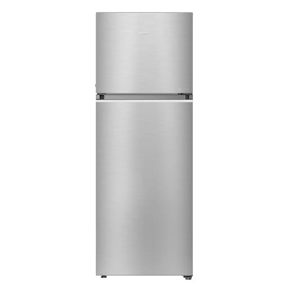 Haier 358 L Double Door Frost Free Top Mount Refrigerator 3 Star Inox Steel, HRF-4083BIS-P
