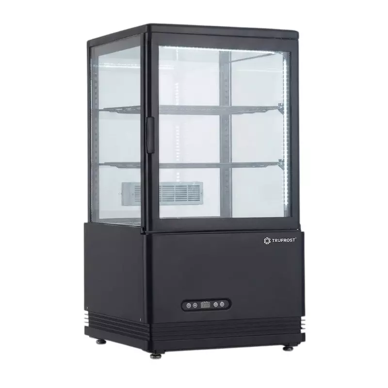 Trufrost 58 L Capacity Desk Top Tall Display Refrigerator with 3 Layers and Double Front Glass, Baby Tower