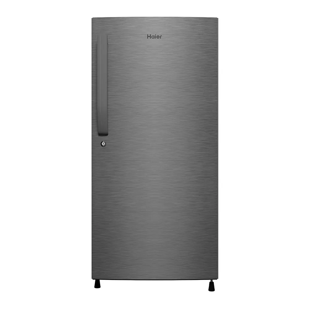 Haier 190 L Direct Cool Single Door Refrigerator 5 Star Brushline Silver, HRD-2105CBSA-P