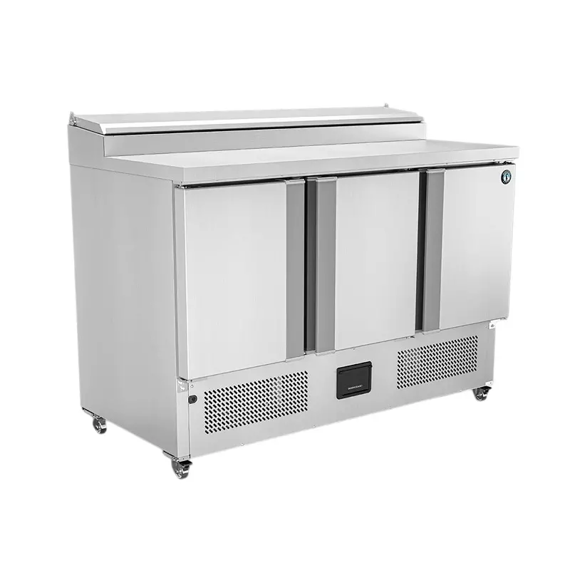 HOSHIZAKI Static Cooling Refrigerator 3 Door 6 Shelves 417 L Volume with Preparation Table, RTSW137MS4-GNTE