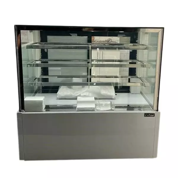 Celfrost Flat Glass Cake Showcase Base + 3 Shelves Stainless Steel, CSF 44 SS/ CSF 44 W