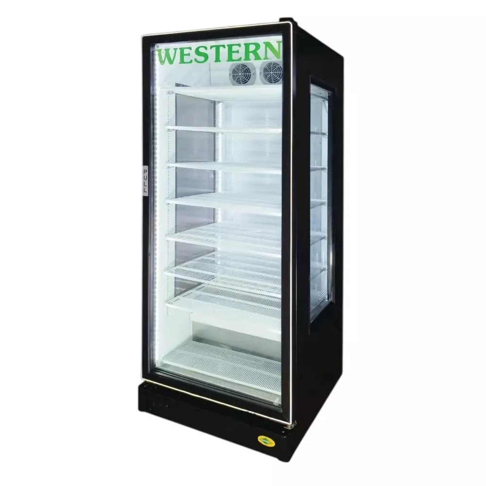 Western 658 L Vertical Pastry Cooler Black Color 6 Feet (182.8 cm) Height and 7 + 1 Shelves, PTW775VHC-P