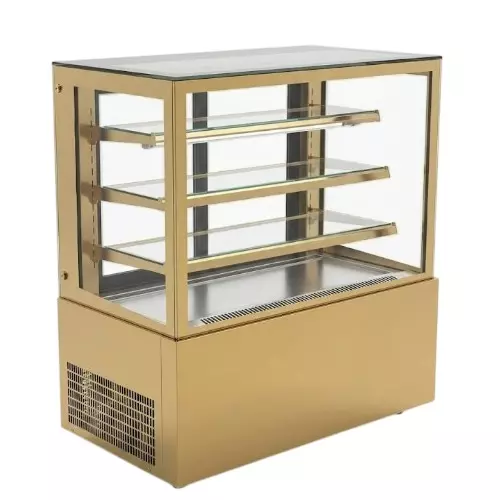 Western 577 L Pastry Cabinet Golden Color 5 Feet (152.4 cm) Height and 3 Shelves, PTW15HC-GD