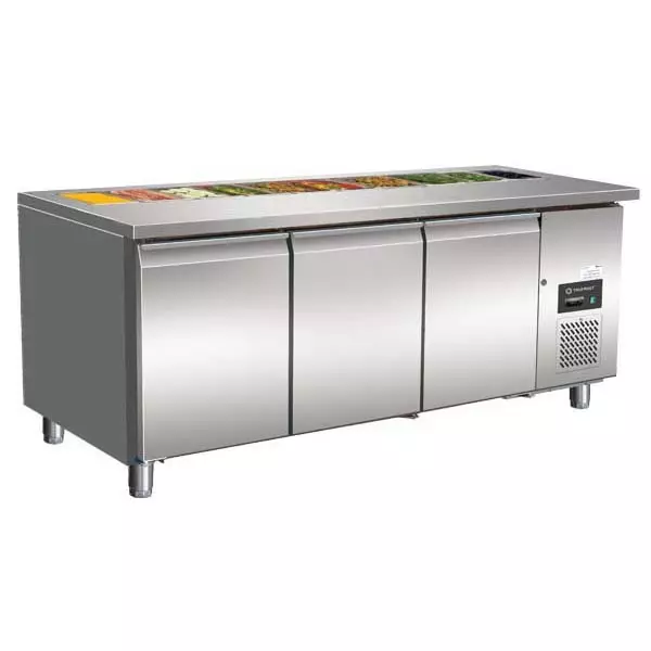 Trufrost Undercounter Prep Table 270 W R290 Refrigerant 10 x GN 1/6 Pan Capacity, Grey GN 3100 TN- CP