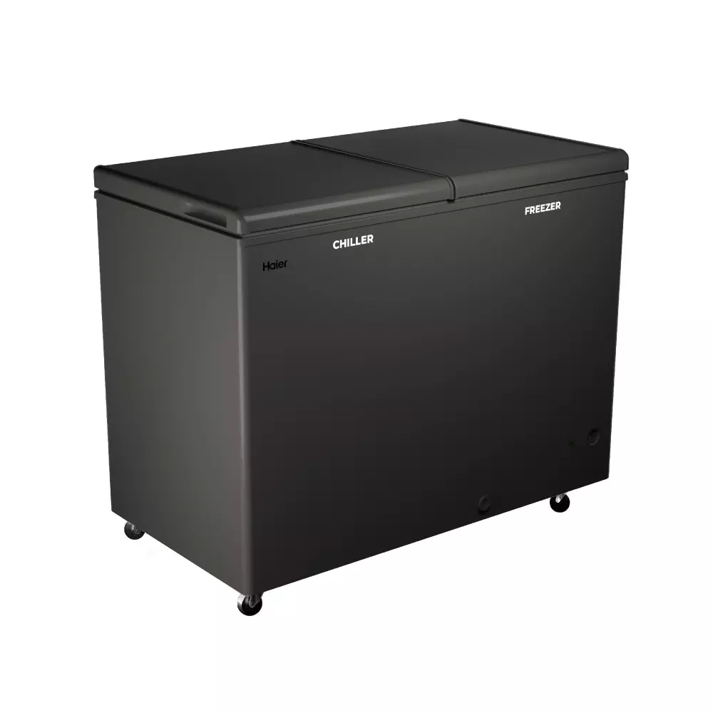 haier-350-l-double-door-dual-compartment-combo-chest-freezer-titanium-grey-hfc-350cet