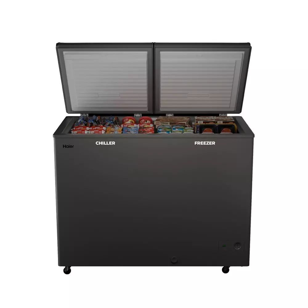 haier-350-l-double-door-dual-compartment-combo-chest-freezer-titanium-grey-hfc-350cet