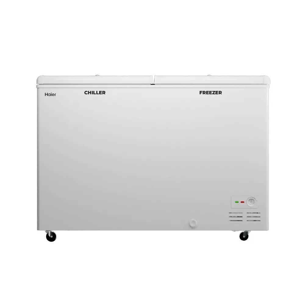 Haier Pristine Series 550 L Double Door Dual Compartment Combo Chest Freezer White, HFC-550CPW