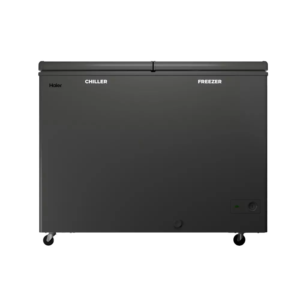 Haier Titanium Series 400 L Double Door Dual Compartment Combo Chest Freezer Titanium Grey, HFC-400CET