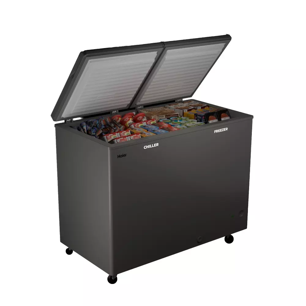 haier-400-l-double-door-dual-compartment-combo-chest-freezer-titanium-grey-hfc-400cet