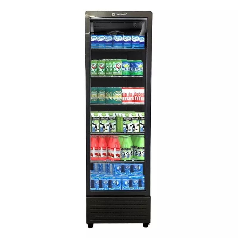 Trufrost Premium Visi Cooler Single Door 400 L Capacity R600a Refrigerant 220 W Black, VC 400 Italia