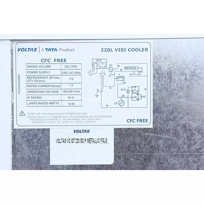 voltas-208-l-visi-cooler-single-glass-door-3-adjustable-shelves-and-0c-to-7c-temperature-range-vc-gt-220-sd-p