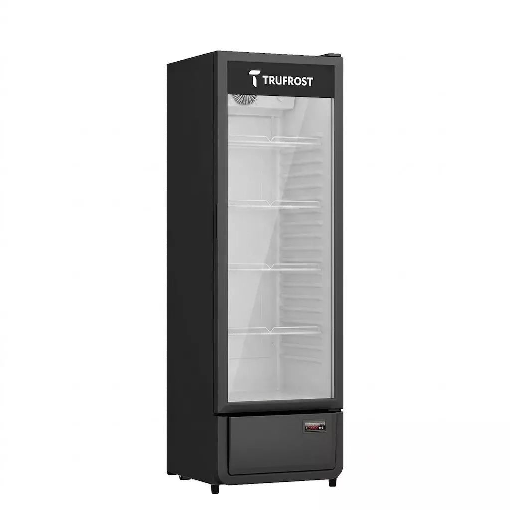 Trufrost Visi Cooler Single Door 258/280 L Capacity Black, VC 350 Black Head