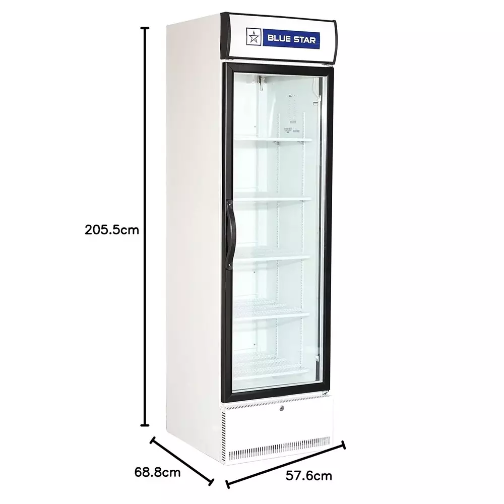 Blue Star 500 L Visi Cooler Single Door Temperature Range +2°C to +10°C in White Color, SC500F