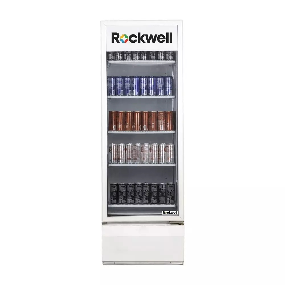 Rockwell Visi Cooler 359 L Single Glass Door 5 Shelves with LED Lighting & Auto-Defogging, RVC400