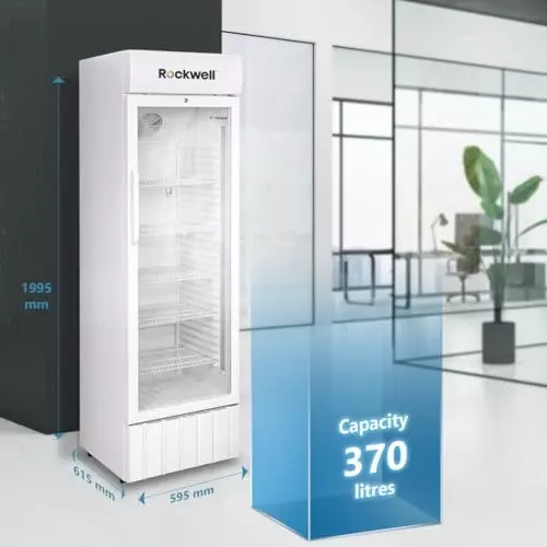 ROCKWELL 370 L Single Door Glass Visi Cooler, RVC500A
