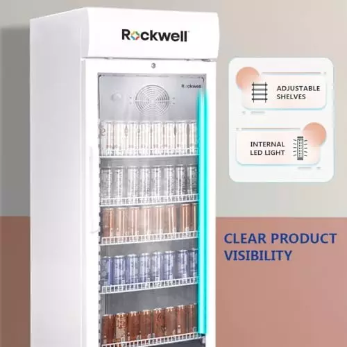 ROCKWELL 370 L Single Door Glass Visi Cooler, RVC500A