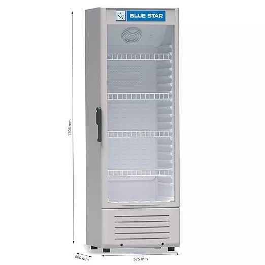 Blue Star 300 L Visi Cooler Single Door Temperature Range +2°C to +10°C in White Color, SC300F
