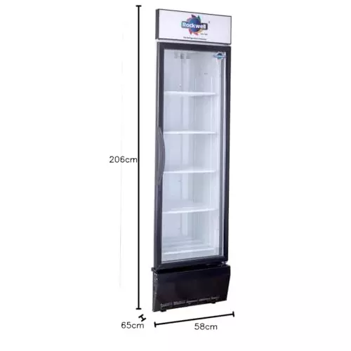 ROCKWELL 448 L Single Door Glass Visi Cooler, RVC550B
