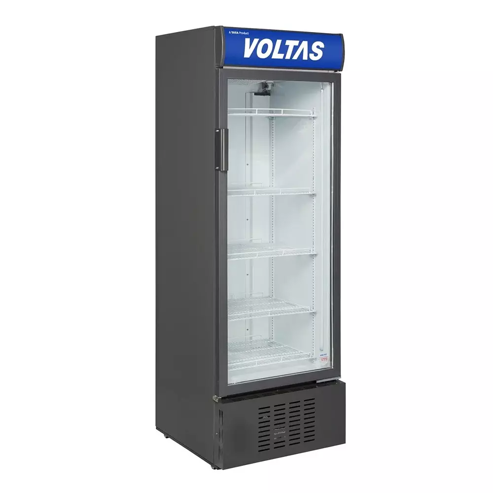 Voltas 450 L Visi Cooler Single Glass Door 5 Shelves and 0°C to 10°C Temperature Range, VC450