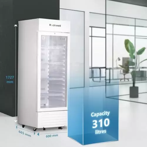 ROCKWELL 310 L Single Door Glass Visi Cooler, RVC400A