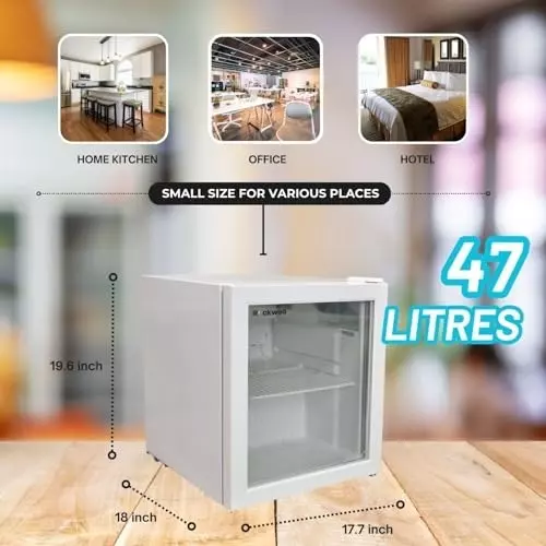 Rockwell 47 L Single Door Portable Visi Cooler White, MB49GWH
