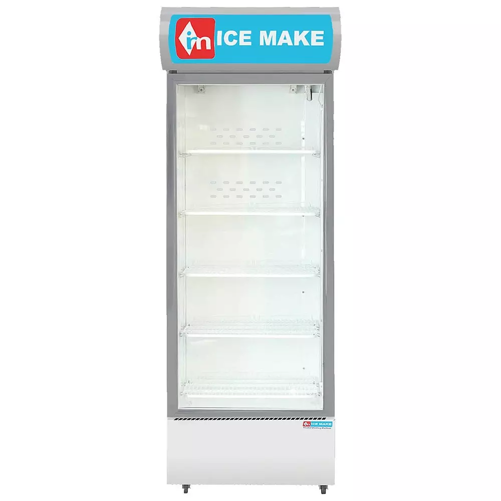 ICE MAKE Vertical Freezer 550 L Single Door 5 Shelves Grey, IMVC550
