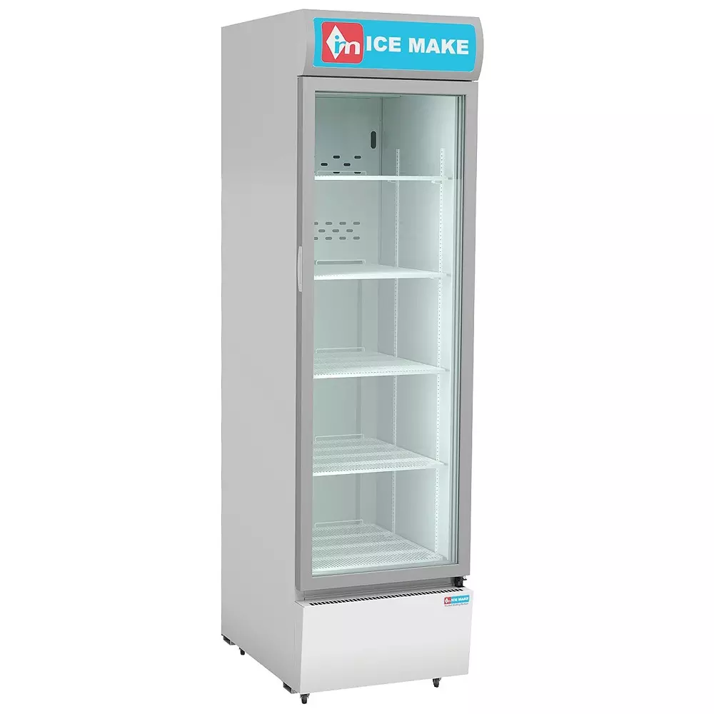 ICE MAKE Vertical Freezer 550 L Single Door 5 Shelves Grey, IMVC550