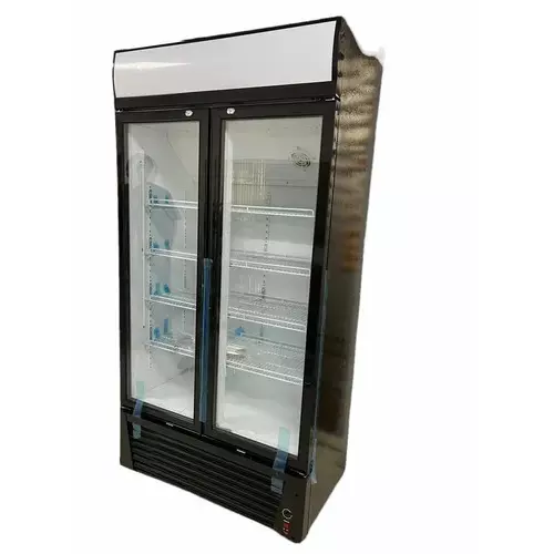 WIPL Visi Cooler 4 Wheel 650 L Capacity Black Electric Double Door for Home, Shops & Hotels