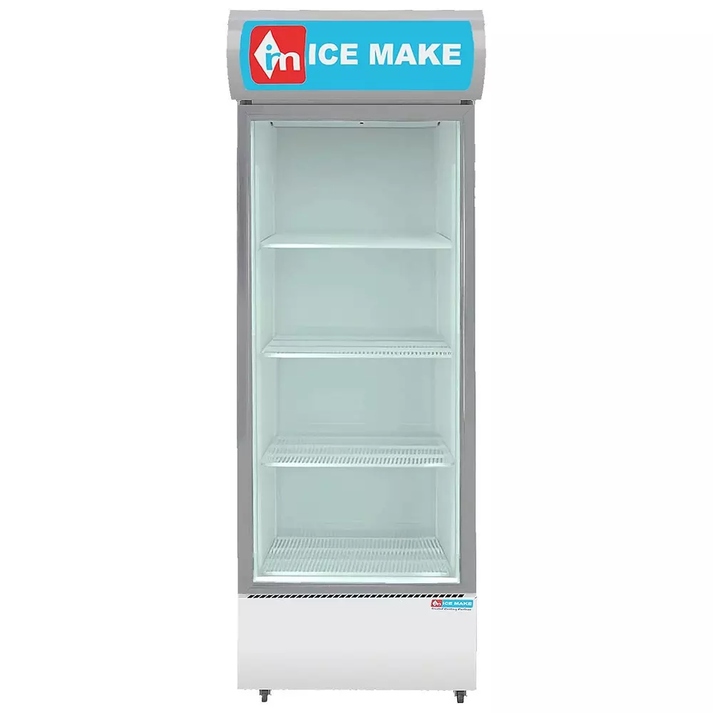 ICE MAKE Vertical Freezer 450 L Single Door 4 Shelves Grey, IMVC450