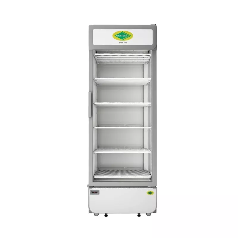 Western 585 L Single Door Fiber Metal White Visi Cooler, SRC752HC-GL