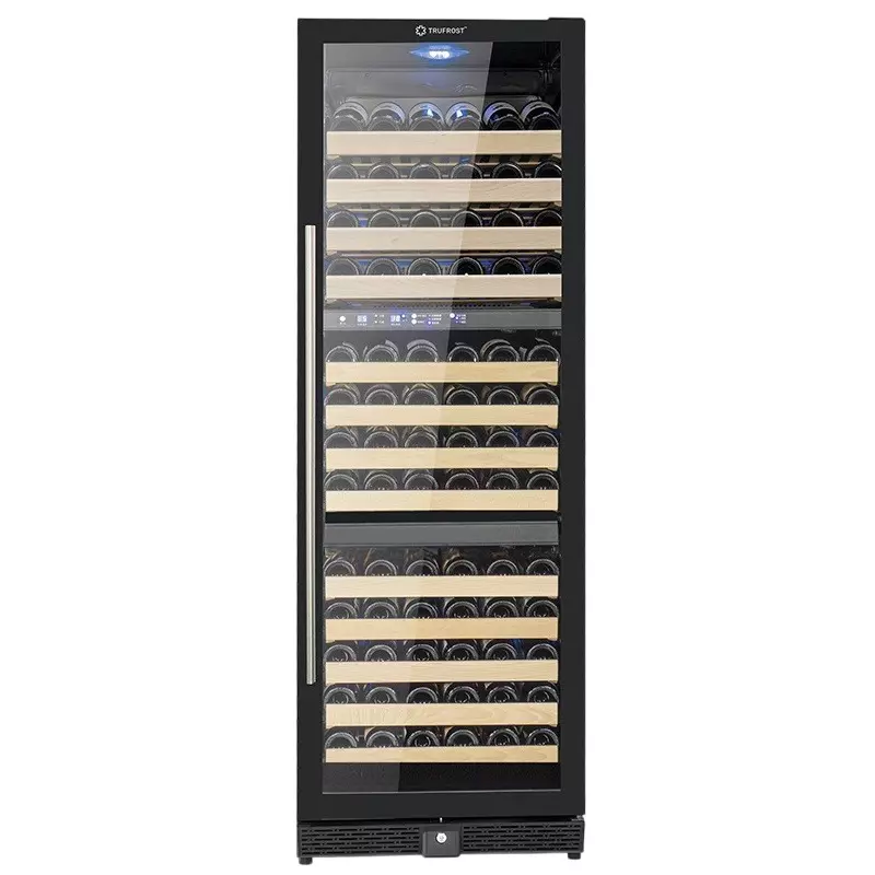 Trufrost Wine Cooler 308 L Storage Capacity Three Temperature Zone Steel Door Handle, W 100 TZ