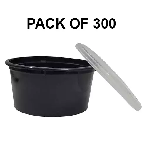 GENERIC Disposable Round Plastic Food Container 750 ml (Pack of 300)